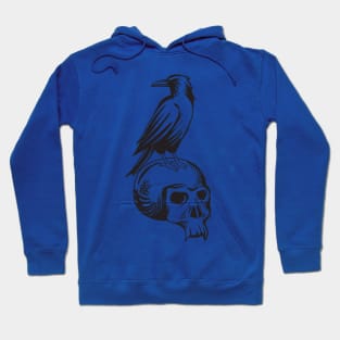 Halloween Scary Skull with Crow Hoodie